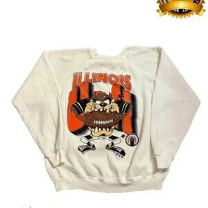 NCAA Illinois Fighting Illini Looney Tunes University shirt sweatshirt white